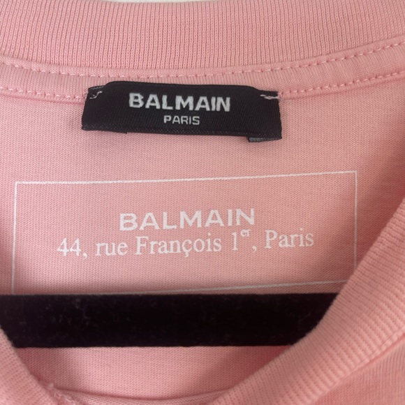 Authentic Balmain men unisex  oaj pink shirt - Picture 4 of 7